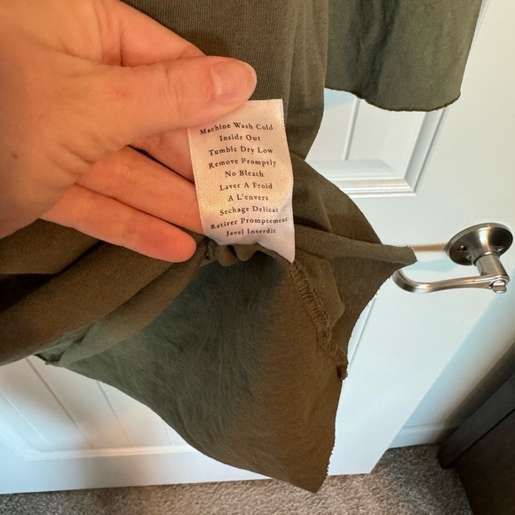 Frank & Eileen Nicole Henley Popover Dress in Olive Green Size XS - Picture 6 of 7